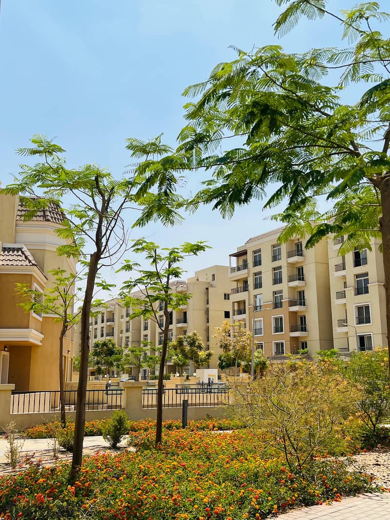 Your entire apartment has a garden view in Sarai, a 130m apartment with two rooms and a large garden of 322m in the Esse phase in Sarai Compound in Ne 17