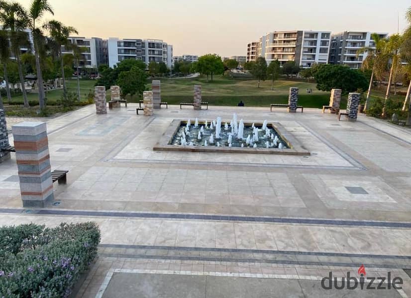 Penthouse with landscape view and lake, large area 225 m, private roof 77 m, in Taj City Compound in New Cairo, in front of Cairo Airport, with a 10% 15