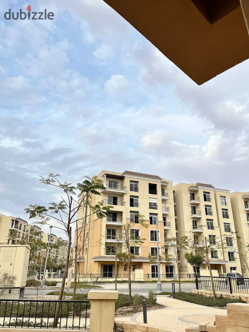 Apartment for sale 132 m, repeated floor, corner, in Esse phase, Sarai Compound, near Mostakbal City and the American University. Buy now with a 42% c 20