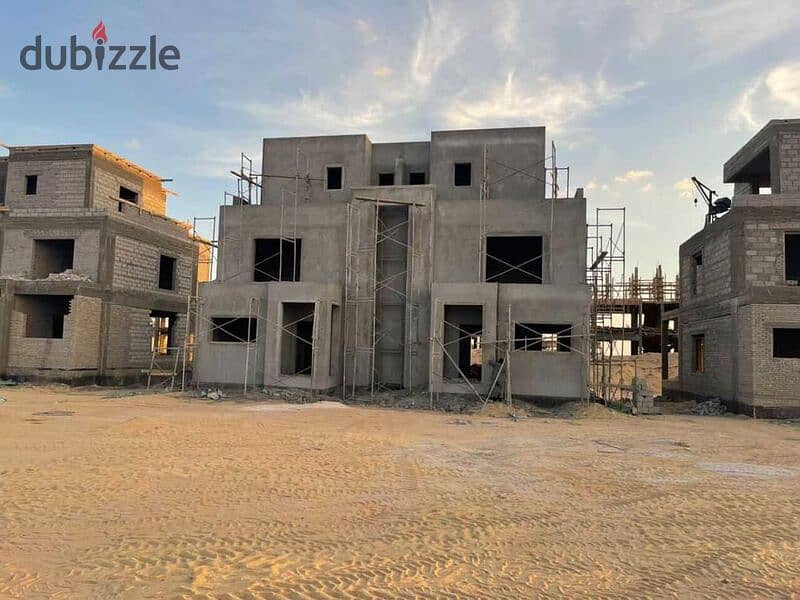 Twin house for sale, prime location and installments up to 9 years in Naya West Compound New Zayed 9