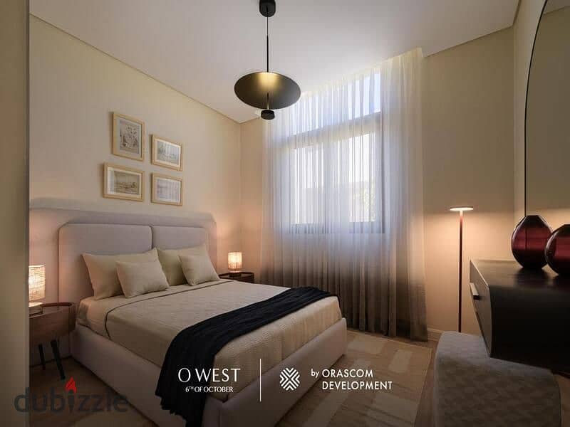 Apartment for sale with 5% down payment and installments up to 7 years in O West Compound, CORE Phase 5