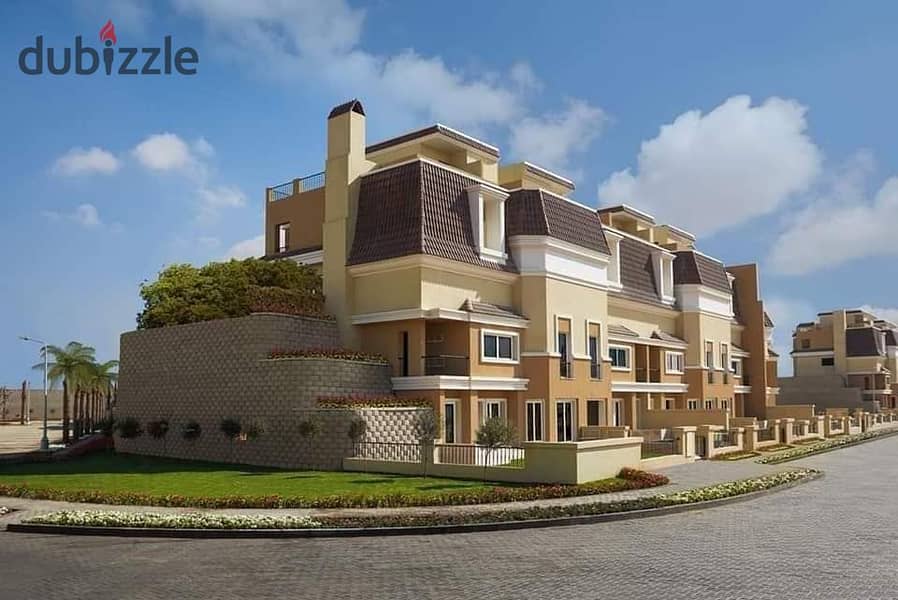 In a prime location in Sarai Compound, own S Villa, 239m corner double view, in the villas only phase of Rai Valleys, with a down payment starting fro 6