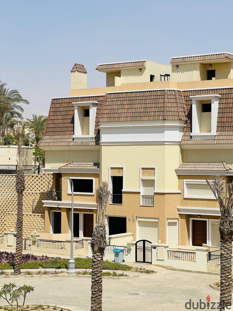 S Villa for sale, 212 m, two floors, with a down payment starting from 5% and installments over 8 years, in Sarai Compound, wall by wall, with Madinat 6