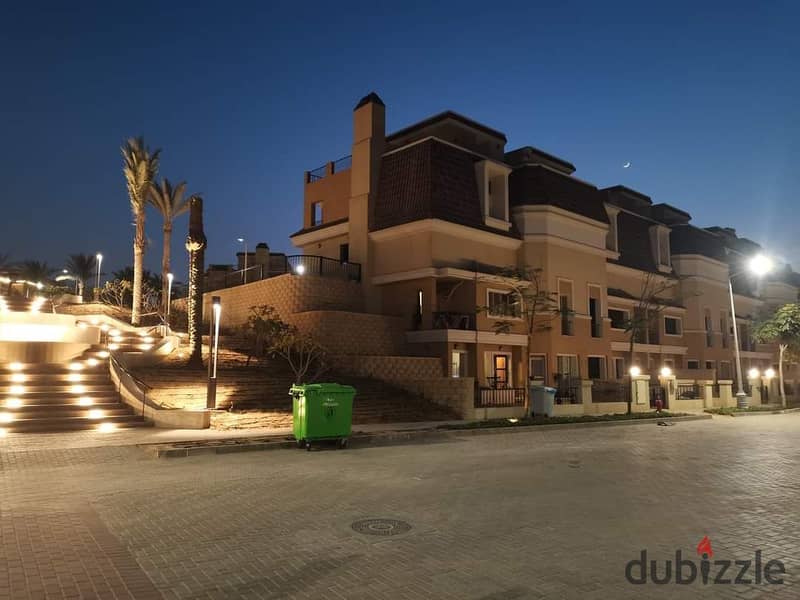 S Villa for sale, 212 m, two floors, with a down payment starting from 5% and installments over 8 years, in Sarai Compound, wall by wall, with Madinat 18