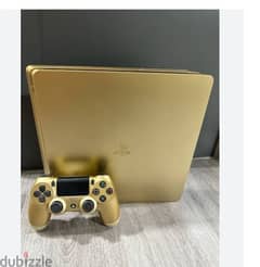 ps4 limited edition gold (نسخه نادره) دراعين اوريجينال معاه شنطه اصليه