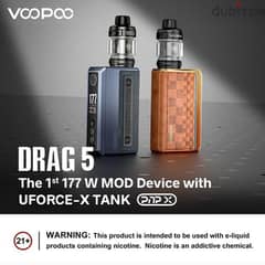 DRAG 5 VOOPOO VAPE New دراج 5 فوبو الاصدار الاخير جديد متبرشم