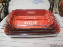 طقم صوانى 5 قطع بايركس الفرنسى Pyrex de Corning