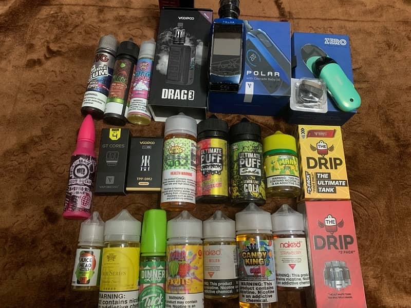 vape drag 3 and liquid 1