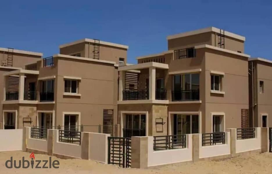 Quattro villa for sale in the best community in the First Settlement, in installments over 8years, with a huge discount of 42%, with a down payment of 5