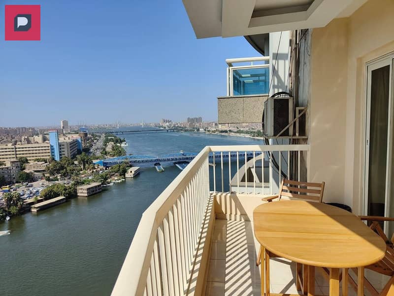 Hotel apartment for sale, ready to move fully finished and furnished, in Reve du Nile Hotel on the Maadi Corniche with a very special view of the Nile 2