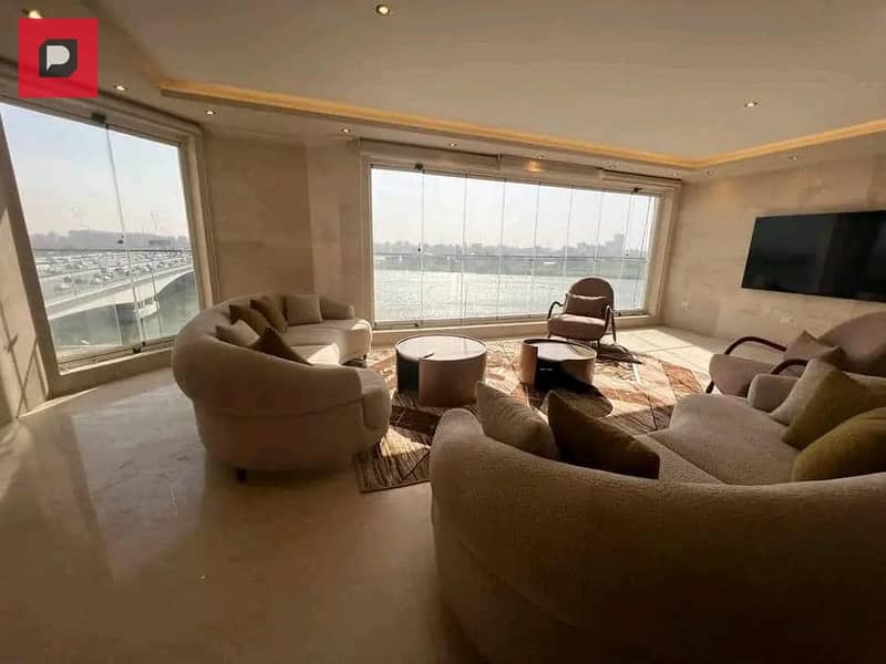 Hotel apartment for sale, ready to move fully finished and furnished, in Reve du Nile Hotel on the Maadi Corniche with a very special view of the Nile 10