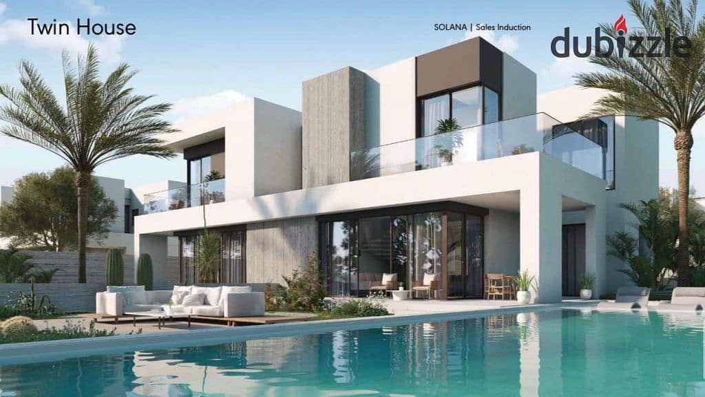 Fully finished twin villa 221 m for sale in Solana New Zayed - ORA 4