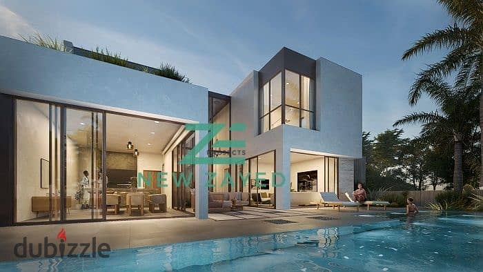 Fully finished twin villa 221 m for sale in Solana New Zayed - ORA 13