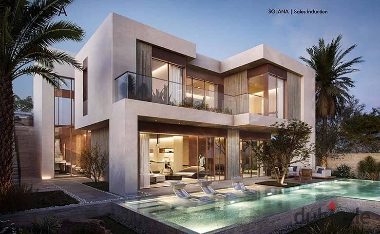 Fully finished twin villa 221 m for sale in Solana New Zayed - ORA 14