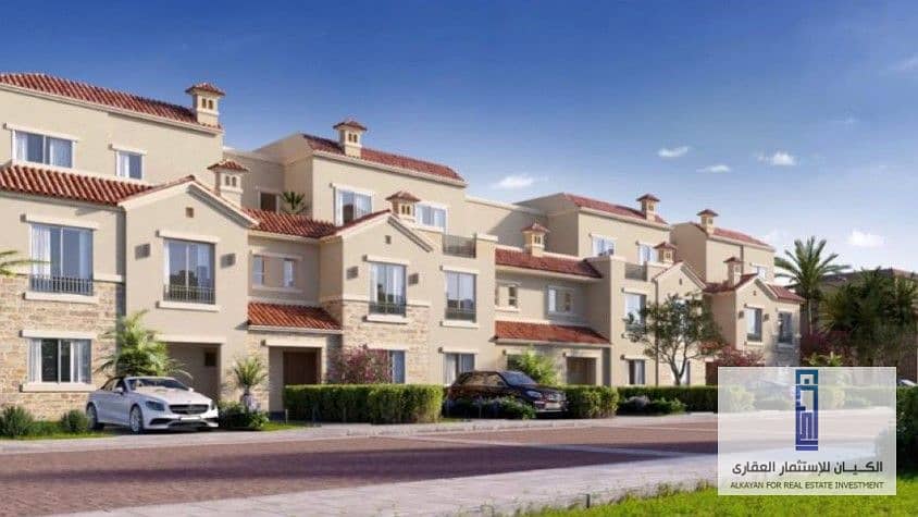 Receive it immediately at the entrance to the capital. . A luxury townhouse villa for sale in installments in the capital, La Vista City New Capital 20