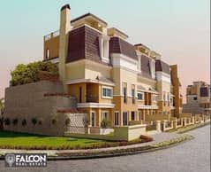 3 Floors Villa With 42% Cash Discount For Sale With 8 Year Installments, In Sarai New Cairo direct next to Madinty 0