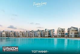 With the lowest down payment on the North Coast a chalet for sale lagoon view in Fouka Bay Ras El Hekmai 0