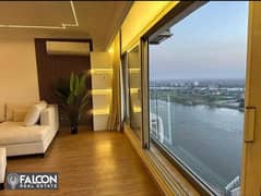 With a panoramic view from all rooms, a 110-square-meter apartment on the Nile Corniche in Maadi, finished with air conditioners, furniture and applia 0