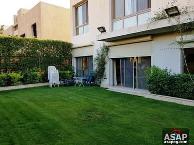 Apartment with garden for immediate sale, fully finished, in Sheikh Zayed, compound