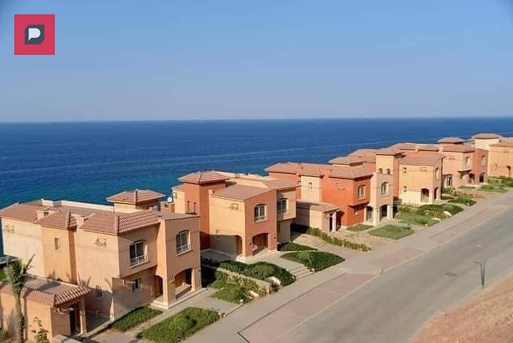 Corner townhouse villa for sale in Ain Sokhna, Tilal Village, with a 5% down payment, in installments over 8 years, in the last and most distinguished 1