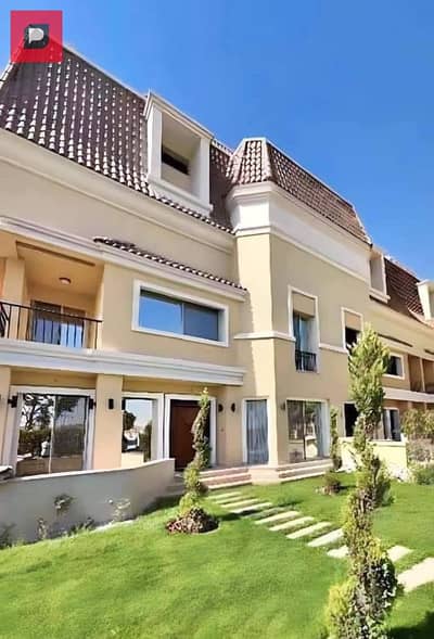 Villa for sale very special price 5 rooms in Sarai Compound very special location wall in wall with Madinaty on the Suez Road entrance to Mostkbal