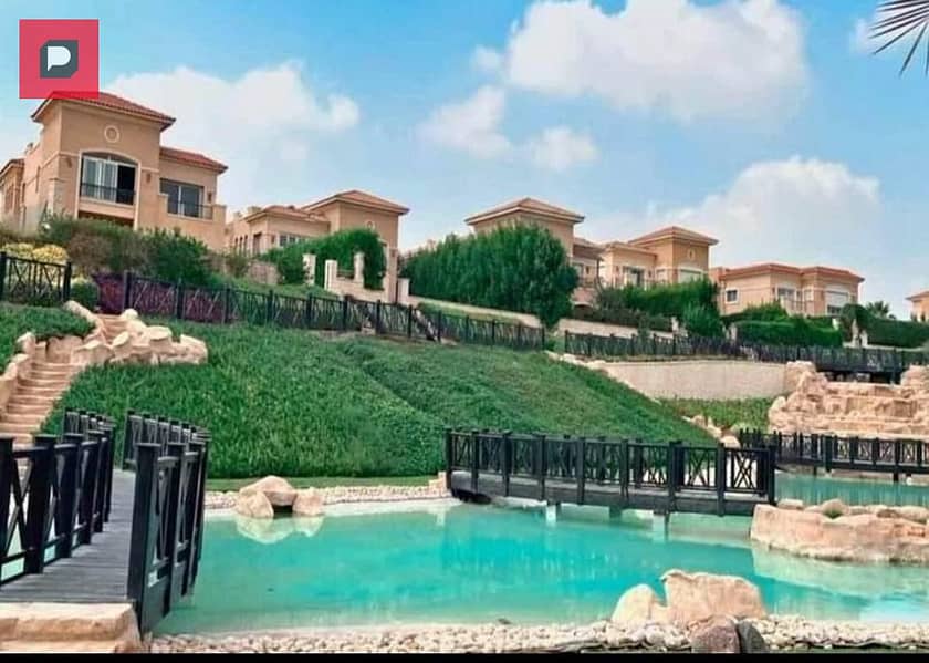 Villa 300 meters for sale in Telal East, Fifth Settlement, Lagoon view, complete privacy, the villa is in a prime location inside the compound 8