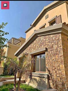 Corner villa for sale 205 meters in Telal East Compound, New Cairo, Fifth Settlement, near the American University, landscape view and lagoon,