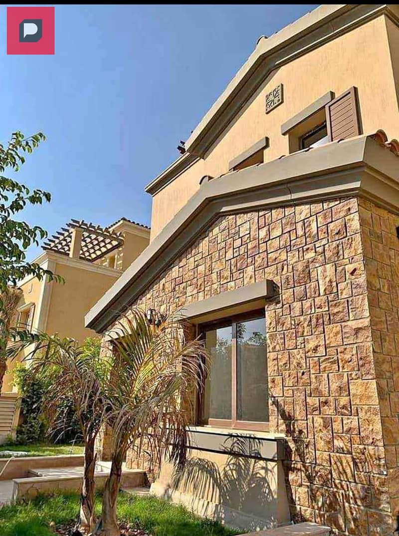 Corner villa for sale 205 meters in Telal East Compound, New Cairo, Fifth Settlement, near the American University, landscape view and lagoon, 0