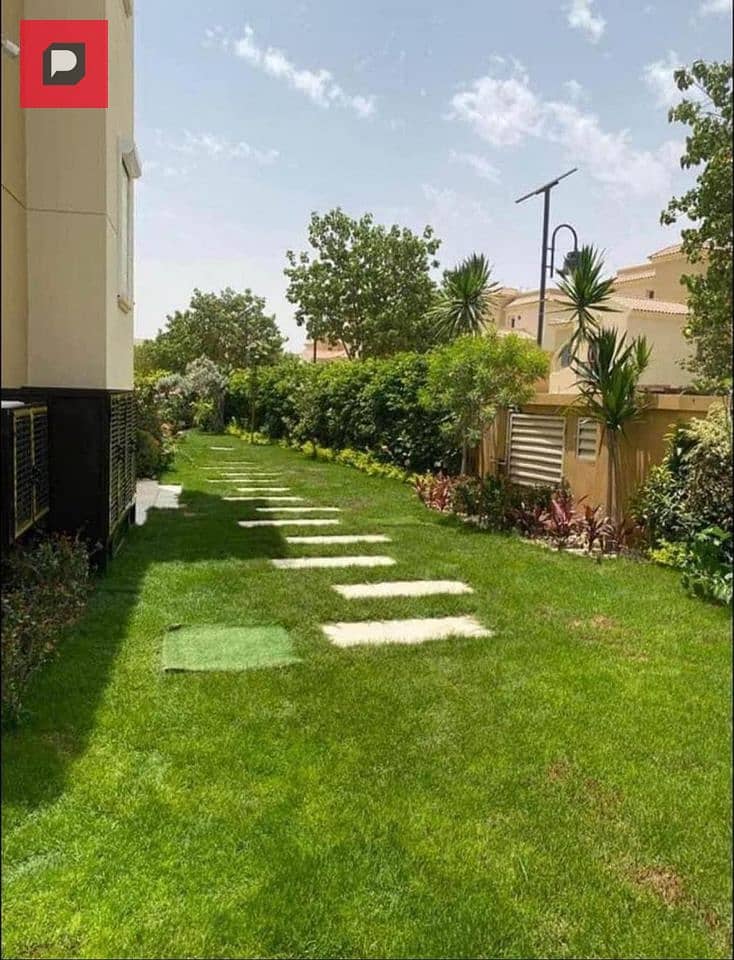 Corner villa for sale 205 meters in Telal East Compound, New Cairo, Fifth Settlement, near the American University, landscape view and lagoon, 8