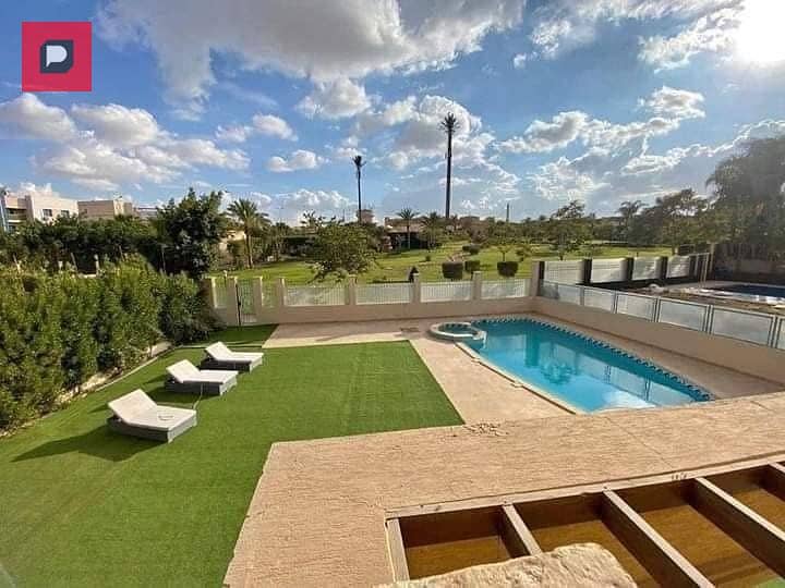 Corner villa for sale 205 meters in Telal East Compound, New Cairo, Fifth Settlement, near the American University, landscape view and lagoon, 1