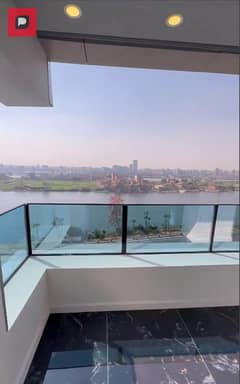 apartment directly on the Nile in Maadi Corniche, fully finished with furniture, air conditioners and appliances, immediate receipt, ready for 0