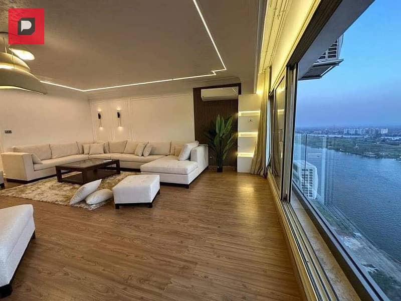 Apartment for sale on the Nile, furnished with Acs, with a panoramic view on Dahab Island, next to the Hilton Maadi Hotel with 5 years installments 11