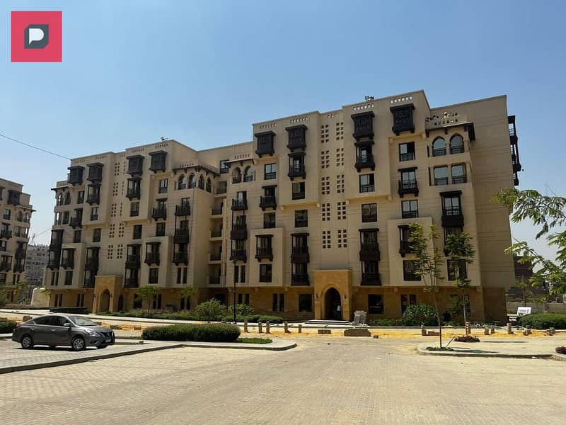 For sale, a two-bedroom apartment, immediate delivery, in Arabesque Al-Fustat Compound in Old Cairo, with installments up to 12 years from the Egyptia 15