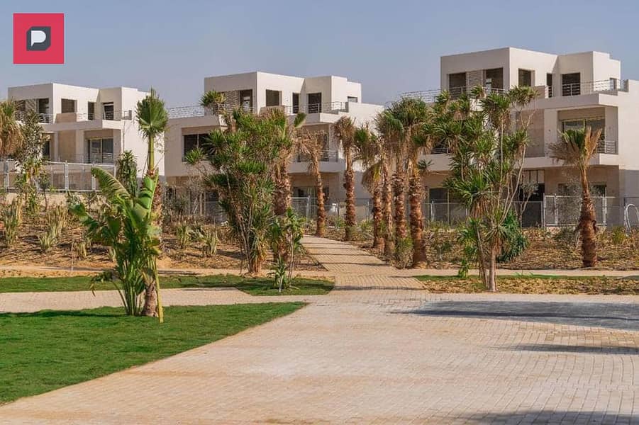 The last villa with a distinctive area for sale in The Crown Palm Hills October compound, in installments over 8 years 13