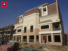 Villa with garden for sale in Sarai Compound on Suez Road next to Madinaty and near Nasr City and Heliopolis, Open View on Green Area, in installments