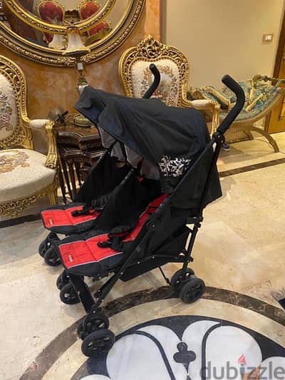 stroller juniors twins original حاله الجديد