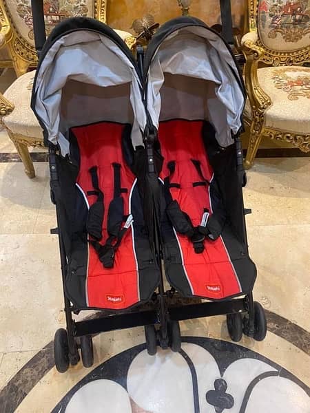 stroller juniors twins original حاله الجديد 2