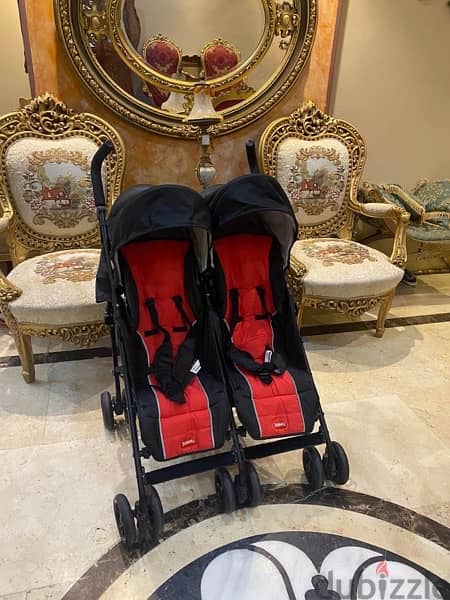 stroller juniors twins original حاله الجديد 5