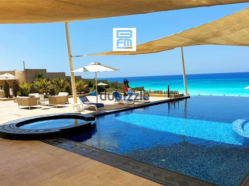 فيلا 5 غرف ماستر فاخرة مفروشة بالكامل على أعلى مستوى بشاطيء خاص Premium villa for rent in Marassi with a private pool 1