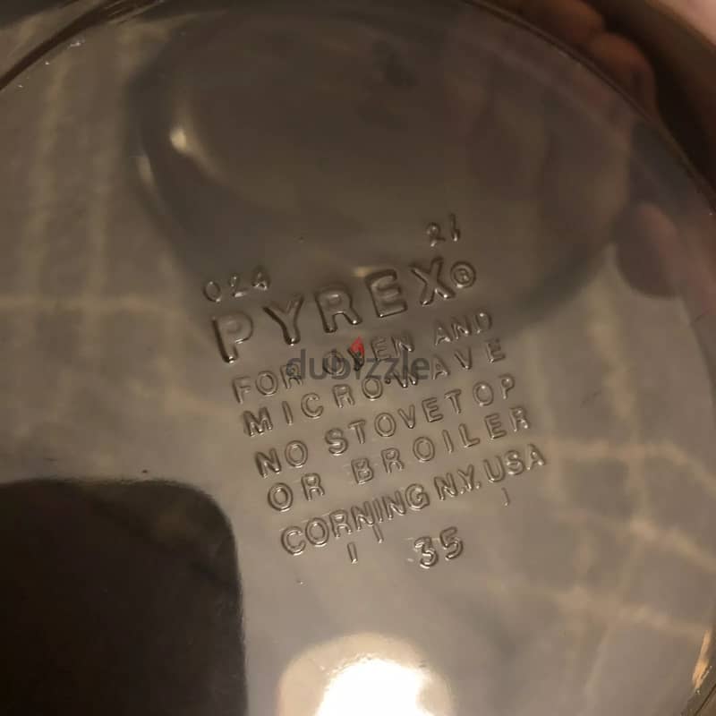 صناعة أمريكية : حلة بالغطاء 3 كيلو Pyrex الأصلية الوحيدة لجميع الأفران 1