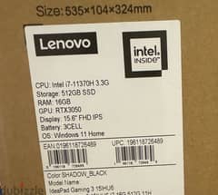 Lenovo IdeaPad Gaming 3 rarely used 0