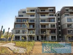 apartment 128m very prim location direct on lagoon fully finished ,palm hills new cairo