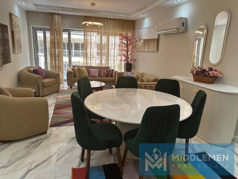 apartment for rent 170m fully finished Kitchen & ACS and furnished mountain view icity new cairo 5