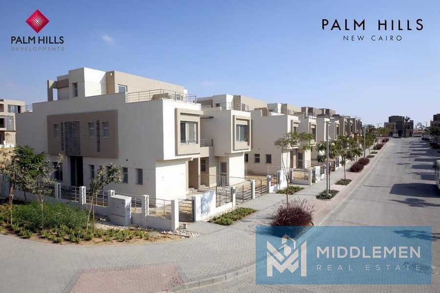 توين هاوس 340م جاردن 175م استلام فوري  بالم هيلز التجمع الخامس palm hills 5