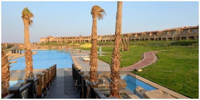 440.000 down payment , chalet for sale, fully finished, with a panoramic view directly on the sea, in the village of Telal Ain Sokhna, in installments 8