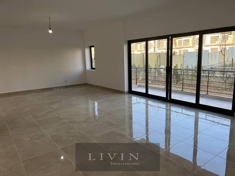 Townhouse for sale, largest area, 5 rooms, corner view, landscape, in installments over the longest payment period, Sarai Compound, New Cairo 4