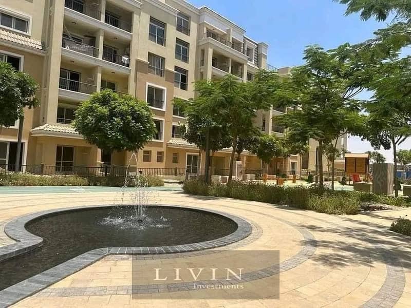 with 42% discount apartment 2 bedrooms for sale in Fifth Settlement wall by wall with madinaty , sarai new cairo compound , 8 years installments 6