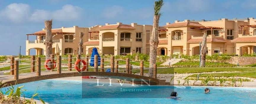 جاهز للمعاينة فوري شاليه للبيع في الساحل الشمالي قرية لافيستا باي بانوراما فيو علي البحر مباشرة & pools احلي موقع في القرية بالتقسيط 6 سنوات la vista 7