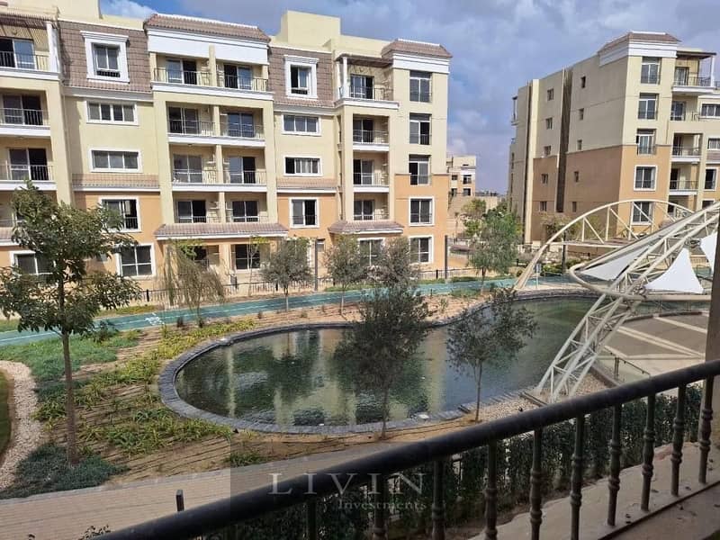 with 42% discount apartment 2 bedrooms for sale in Fifth Settlement wall by wall with madinaty , sarai new cairo compound , 8 years installments 8