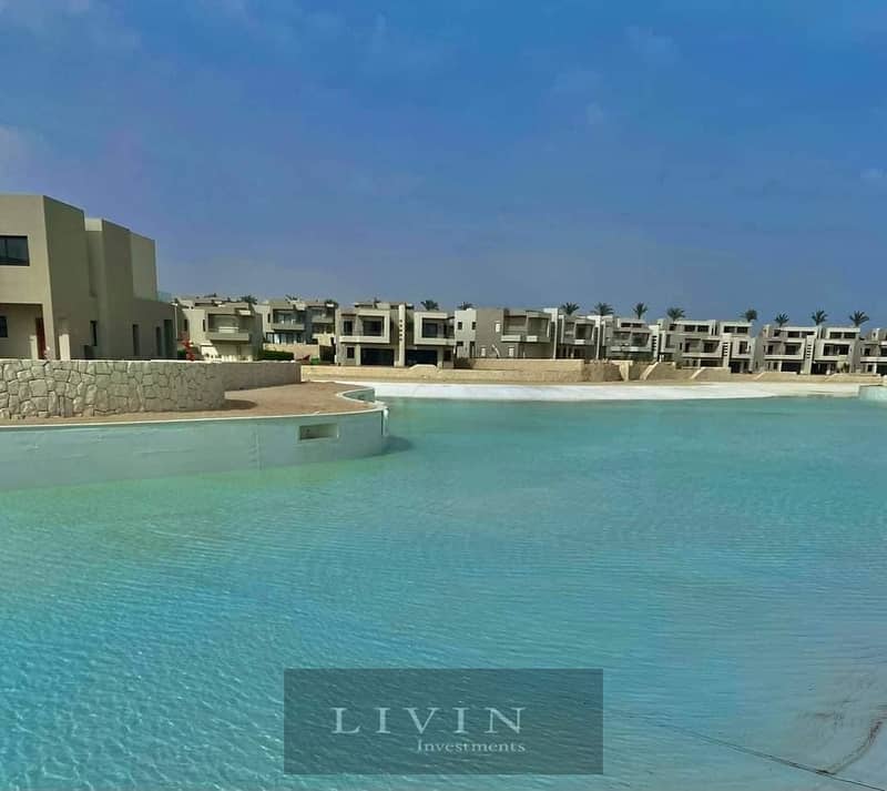 9 years installments with 860,000 down payment chalet 3bedrooms for sale in azha north coast , finished+acs and kitchen - sea and lagoon view 14